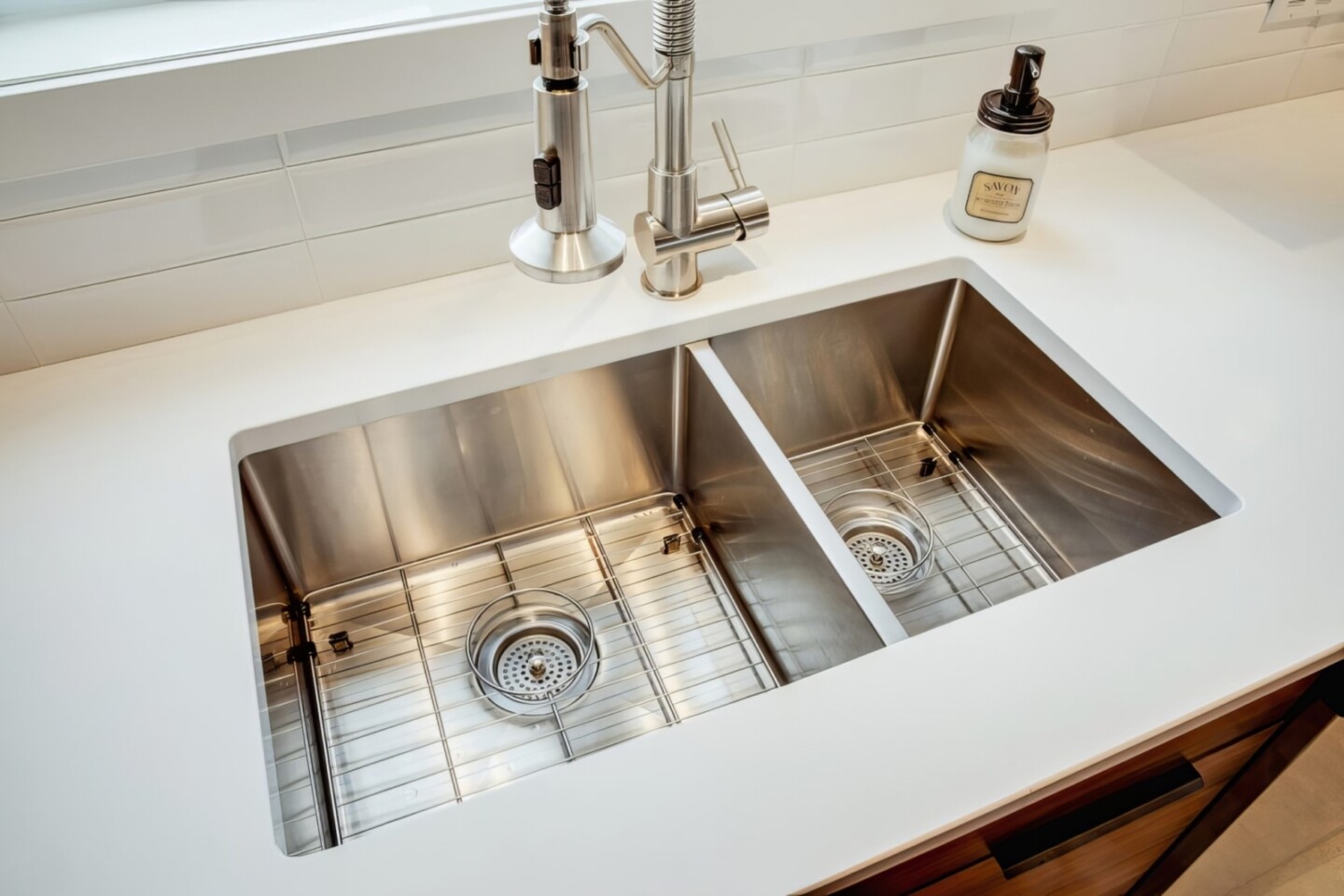 Cuisine moderne avec lavabo double Mirabel